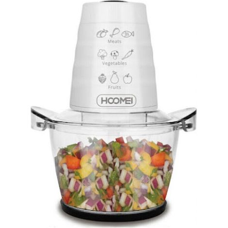 Mixer tritatutto elettrico da cucina in vetro 4 lame inox 200W HM-6260 (1/3)