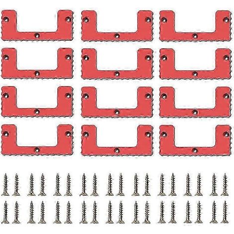 Taquets de fixation efficaces compatibles avec le système Packout. Utilisation : rangement mural, garage ou véhicule. 12 pièces avec fixations. (1/5)