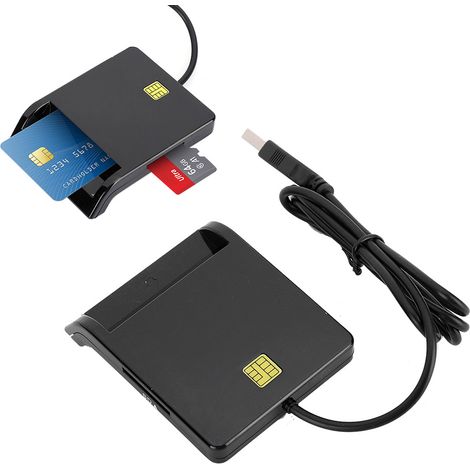 Lecteur de cartes multifonction USB2.0 pour cartes M2, MS, bancaires, identité, SIM, mémoire et CAC (1/5)