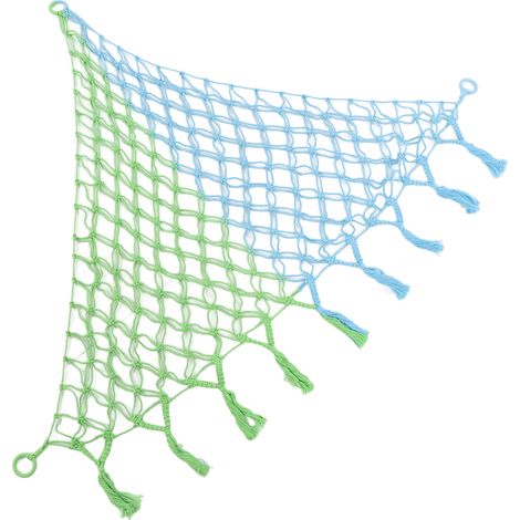 Hamac triangulaire pour jouets en peluche, en corde de coton tissée avec poche de rangement suspendue (1/5)
