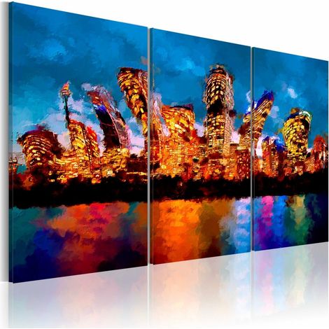Tableau ville folle - 90 x 60 cm (1/3)