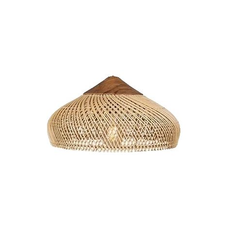 Suspension, Design en Osier Élégant, Polyvalente pour Divers Espaces, 60x30cm, Pas d'ampoule (1/2)