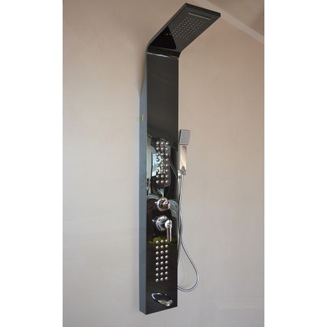 Duschpaneel Fra9010 Schwarz aus Edelstahl 18/10 - FRASCIO (1/2)