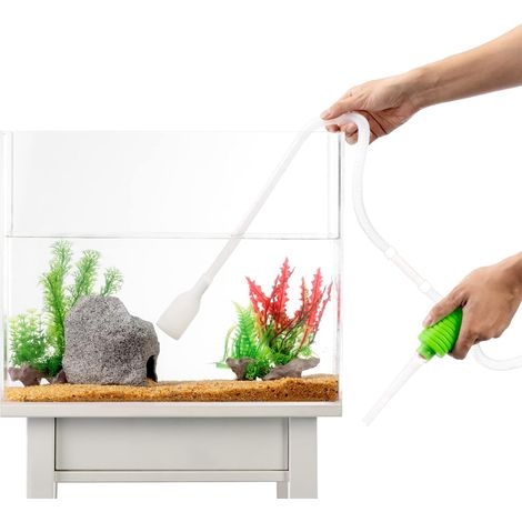 Aquarium-Staubsauger – Aquarium-Reinigungspumpen-Set – Leistungsstarker Saugheber für vollständige Entleerung – Aquarium-Zubehör – Wassersaugpumpe mit Kiesfilter (1/5)