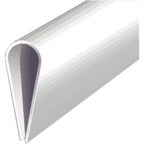 Profilé plastique blanc 1000mm – Profil terminal 15mm – Finition soignée pour revêtement mural et meubles – Installation facile –