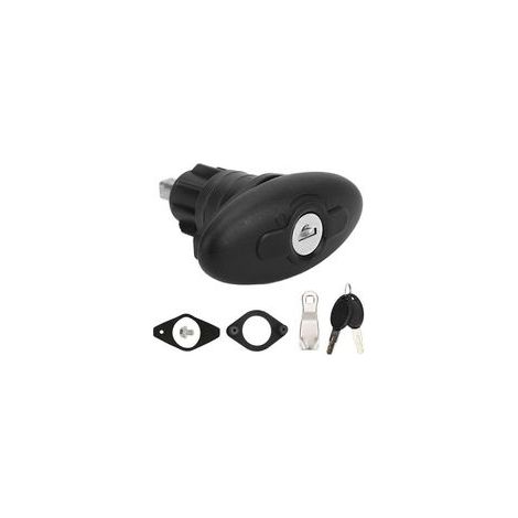 Jiawu Serrure de porte de cabine de camping-car, serrure à compression de porte de cabine ovale en alliage de zinc et nylon 30mm pour camping-cars pour caravanes pour yachts (1/4)