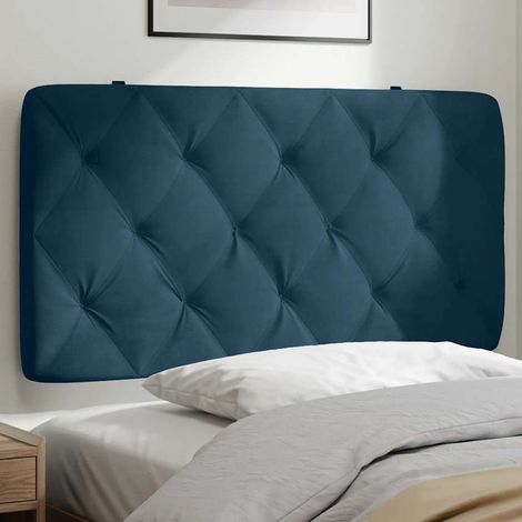 Kopfteil-Kissen Blau 100 cm Samt (1/5)