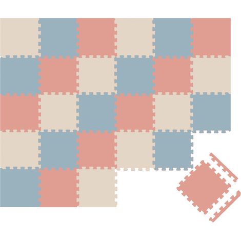 27 Pièces Tapis de Sol Bébé - 30x30 Dalles en Mousse EVA - Carrés Puzzle Enfant (1/5)