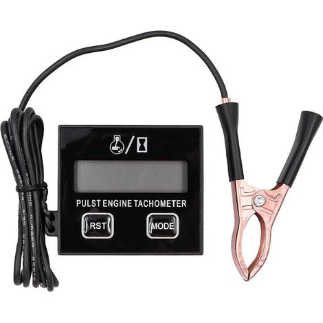 Tachymètre numérique Tachymètre inductif avec compteur horaire Batterie Interchangeable pour tronçonneuses tondeuses à gazon et motos (1/5)