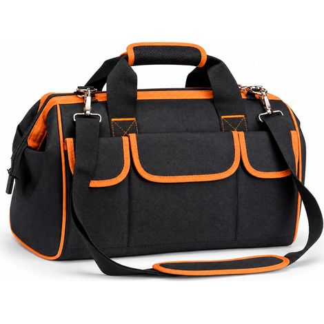 Sac à outils de chantier 19 pouces renforcé orange (1/5)