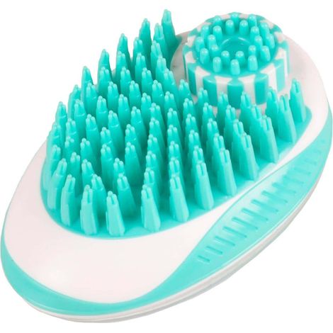 Brosse de shampouinage nettoyage et de massage 2 en 1 pour chien - Flamingo (1/5)
