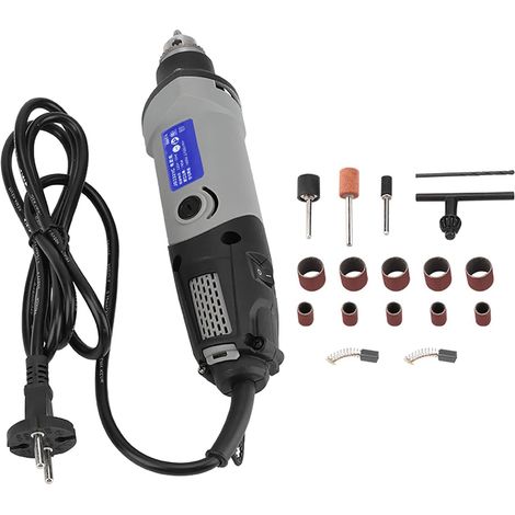 Outil Rotatif Electrique 400W Multifonction Mini Meuleuse Grinder électrique contrôle de vitesse variable pour Poncer Polir Graver Meuler Sculpter 220V (1/5)