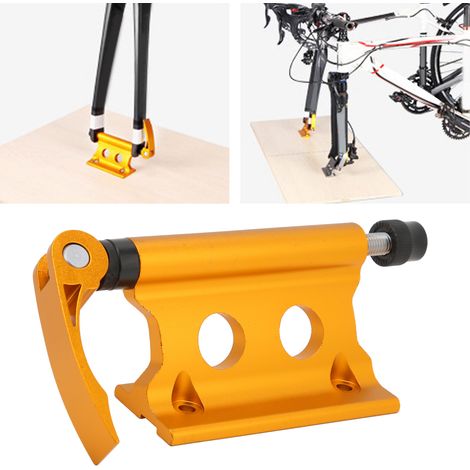 Support de Fourche Vélo Rapide, Fixation Sécurisée pour Porte-Bagages Avant, Clip de Rack Jaune