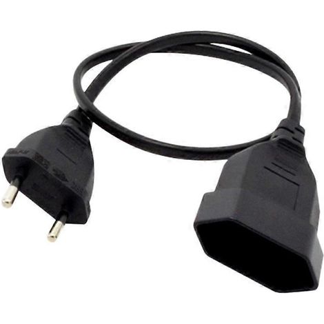Rallonge électrique européenne à 2 broches mâle-femelle (0,5 m) (1/5)
