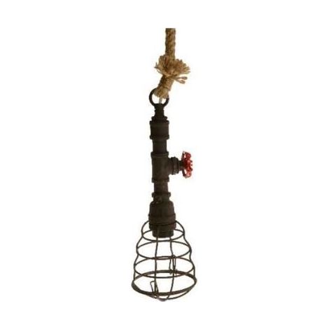 Lampadario a forma di pompa idraulica nero antracite 897163