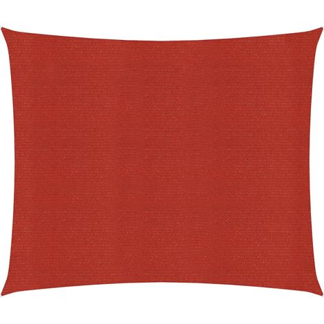 Voile d'ombrage 160 g-m² Rouge 3x3 m PEHD (1/5)