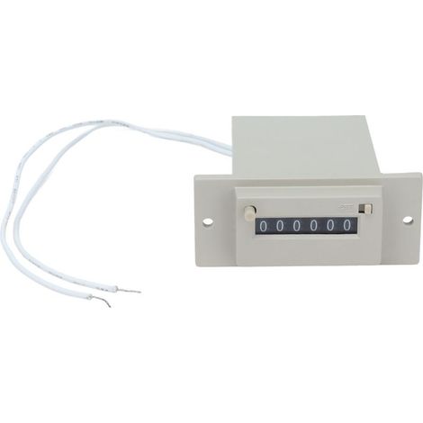 Compteur électromagnétique 0-999999 totalisateur d'impulsions industriel à 6 chiffres pour Machine AC220V (1/5)