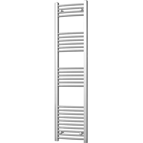 Zennor - Chrome Heated Towel Rail - H1600mm x W400mm - Curved (1/3)