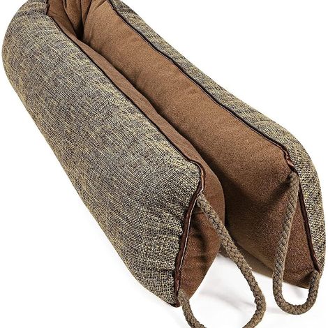 1 boudin de porte robuste, 91 x 10 cm, coupe-vent pour fenêtre et porte, isolant phonique pour le bas de porte avec fermeture auto-agrippante, marron (1/5)