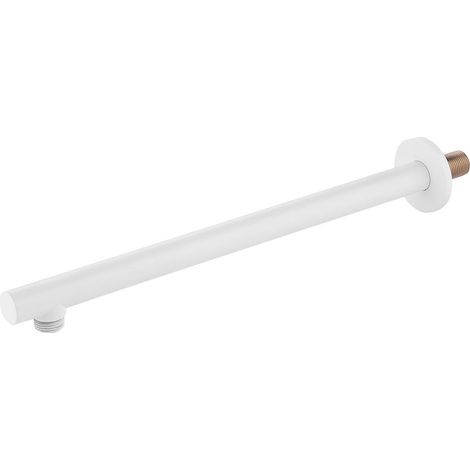 BERNSTEIN - Braccio doccia rotondo in acciaio inox, montaggio a parete - Bianco - 36,5x2,4x2,4cm - 05R