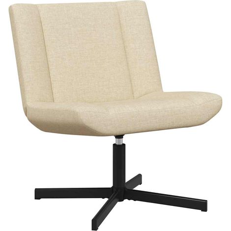 Maison Exclusive - Sedia girevole Crema 63 x 75 x 76 cm Tessuto