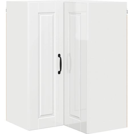 Maison Exclusive - Armario Esquinero de Pared PORTO brillante 57