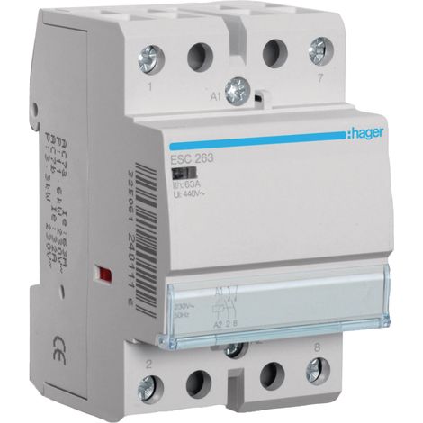 Contacteur Sans Commande Manuelle 63A 2F 230V - HAGESC263