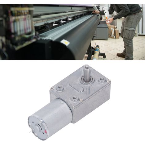 Moteur à courant continu à engrenages JGY-370 24 V à basse vitesse, arbre unique de 12 mm, engrenage à vis sans fin réversible autobloquant à siège fixe, 30 tr/min (1/5)