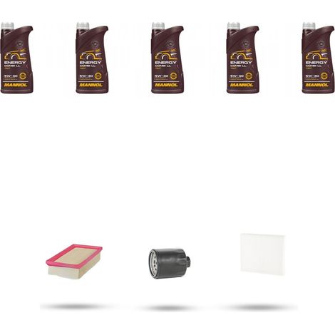 Kit tagliando 3 FILTRI e 5L OLIO compatibile con Vw Golf IV (1j1 1j5) 1.6 75kw Dal 2000 al 2006 (1/5)