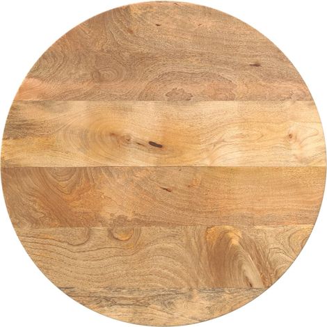 Tischplatte Ø 40x3,8 cm Rund Massivholz Mango