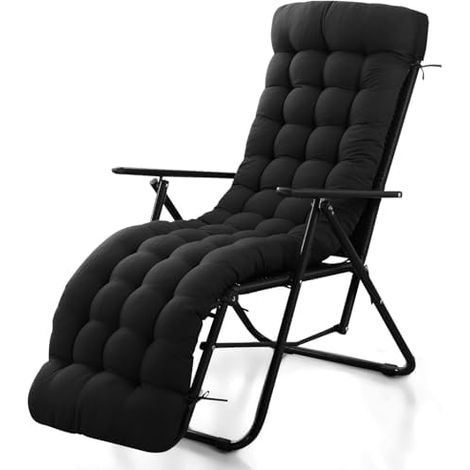 Coussin de chaise longe de patio, coussin étanche pour chaise à gravité zéro, 1705010cm, pour meubles extérieurs/intérieurs (seulement le coussin). (1/5)