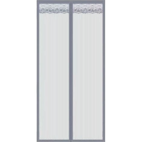 Moustiquaire magnétique pour porte, facile à installer, adaptée aux animaux de compagnie, convient aux portes jusqu'à 34 po x 82 po. (1/4)