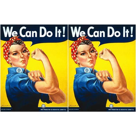 Lot de 2 autocollants pour affiches sur les droits des femmes - Décoration murale pour la maison et la chambre (1/4)