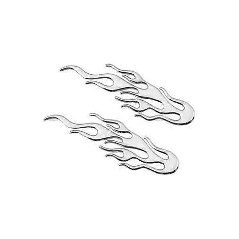 Chrome 3D Emblem Flame Fire Chopper Virago VTX
