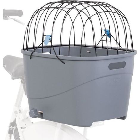 Trixie – Panier vélo pour chien jusqu'à 6 kg – Grille de protection amovible – Système de fixation Fast Lock – Plastique durable et métal (1/6)