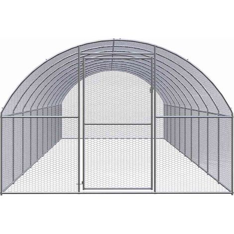 Maison Exclusive - Outdoor-Hühnerstall 3x10x2 m Verzinkter Stahl (1/5)