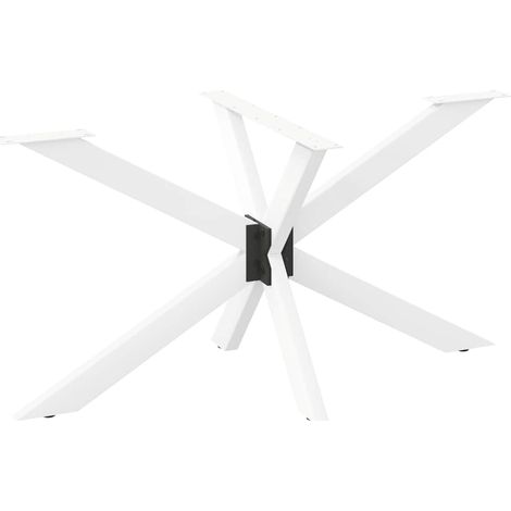 Esstischbein in Spinnenform Weiß 150x78x(72-73) cm Stahl