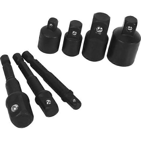 douilles hexagonales pour adaptateur de douille 1/4", 1/2", 3/8" et 4 adaptateurs 1/4" vers 3/8" x 3/8" vers 1/4" (inclus) (1/5)