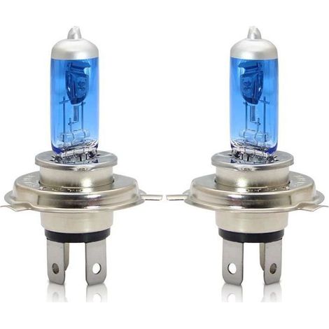 H4 P43t Phares halogènes 60/55W 5000k Blanc chaud Faisceau de route/Feux de croisement Lampe 12V Auto Voiture Moto Ampoule, 2 (1/3)
