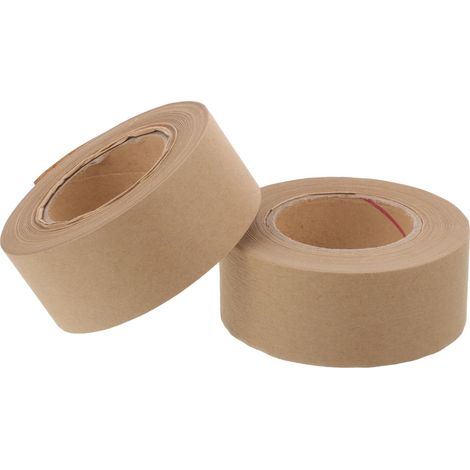 2 Rolls Kraft Tape Gummed Water Activated Waterproof Adhesive Tape for Framing Pictures Mounting and Painting Kraft Tape Wet Writable Sealing Cardboard (1/5)