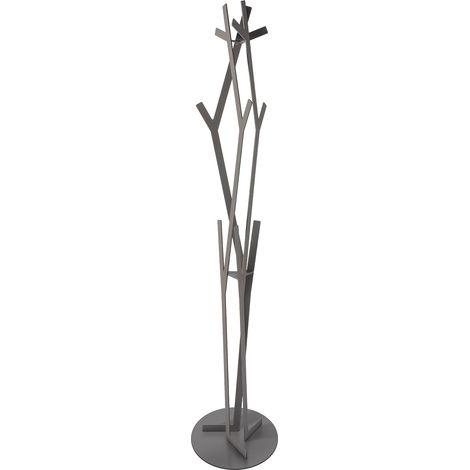 Appendiabiti da terra Uty in ferro Ø30x178 cm Design minimal moderno autoportante, Arredo per ingresso, studio o ufficio Made in Italy Fango