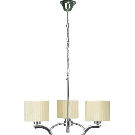 Lampadario Candellux Draga 33-04208 3xE27 cromo ecru (1/3)