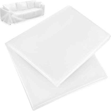 Housse de protection transparente pour canapé/fauteuil, 360 x 135 cm, imperméable, idéale pour le déménagement et le rangement de meubles. Grande housse de protection transparente pour la maison. (1/4)