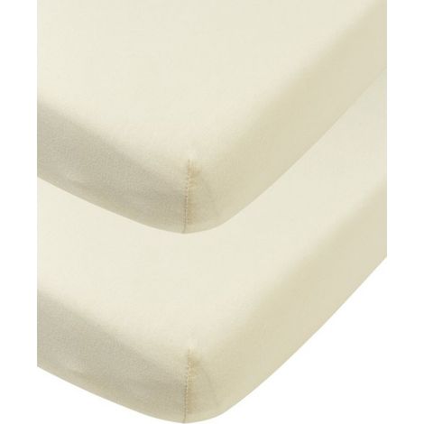 Baby Uni Junior Spannbettlaken für Babybett – 2er-Set – Jersey – Naturmuster – 70 x 140/150 cm (1/5)
