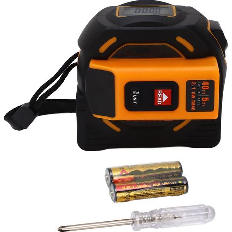 Mètre laser de haute précision, boîtier ABS, acier au manganèse, outil de mesure laser numérique pour la construction, 40 m