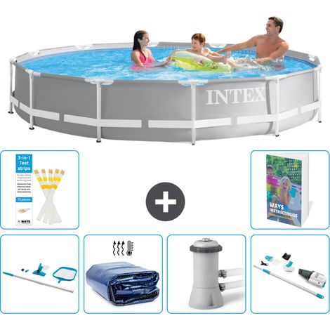 Prism Frame Pool Rund - 366x76 cm - 7-teilig S149