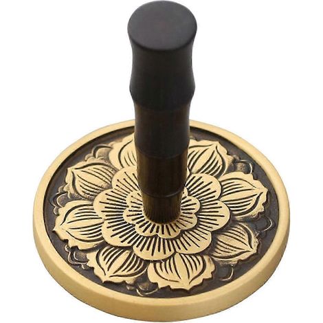 Griff, Räucherasche, gepresstes Siegel, Duftstempel aus Kupfer für Heimtempel/Altar-Black Gold (1/5)