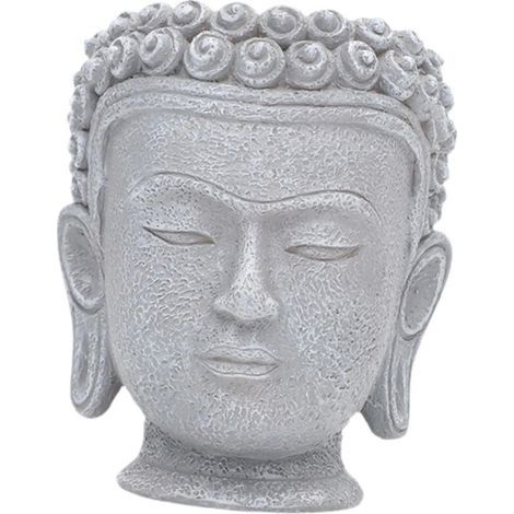 Blumentopf in Form eines Buddha-Kopfes