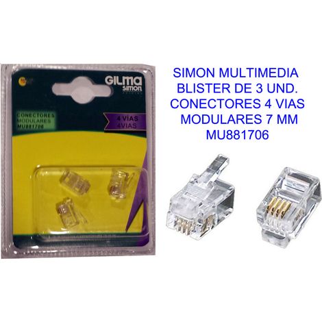 Simon multimedia euroconector 21 pines a 3 rca + din 4 pines
