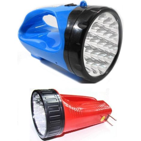 TRADE SHOP - Torcia A 19 Led Lampada Ricaricabile Potente Luce Llumuna Potente Fino 500 -